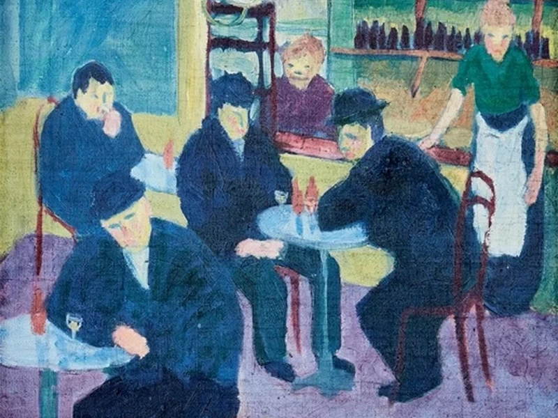1891-Ivan Lönnberg - Interno del caffè a Stoccolma
